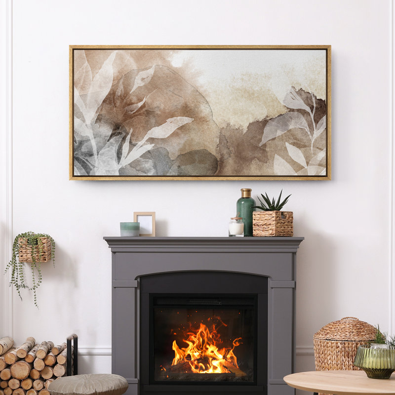 Grande impression sur toile encadrée, reproduction florale abstraite pour décoration intérieure moderne, H 30 po x l 60 po