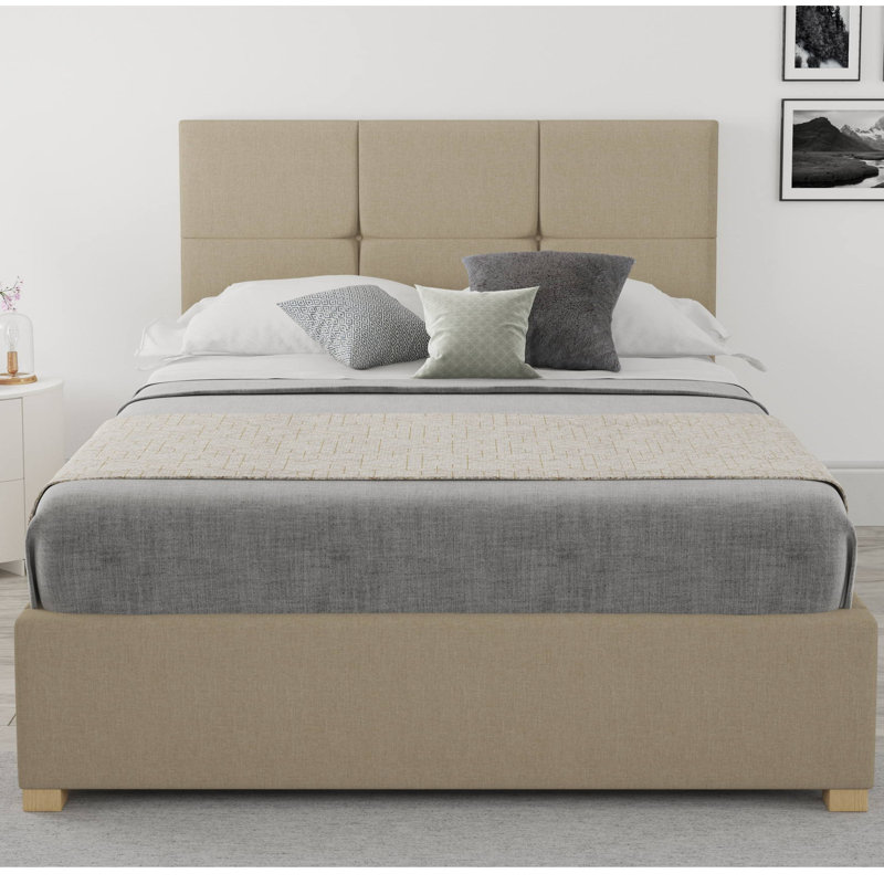 Moyers Upholstered Ottoman Storage Bed, Single (3'), Natural
