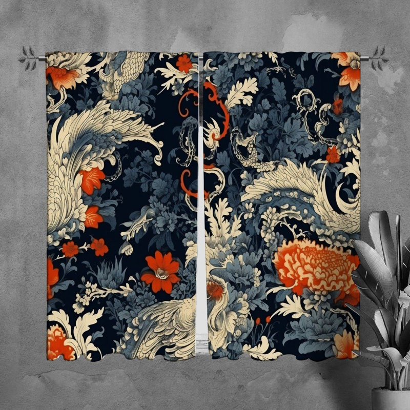 Tiarnach Polyester Room Darkening Curtain Pair, L 40 po x L 61 po