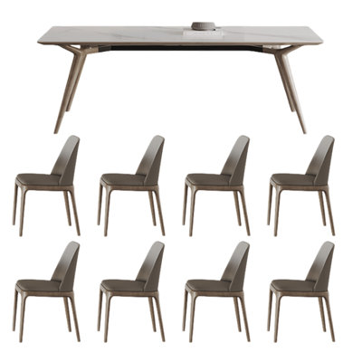 Home light luxury dining table and chair