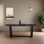 Durable Rock Slab Ash Rectangular Dining Table