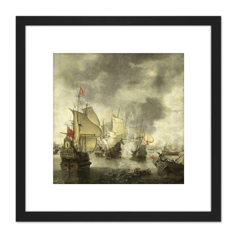 Beerstraten Battle Venice Dutch Ships Bay Foya - Single Picture Frame Painting