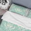 Ensemble de housse de couette en microfibre bleu ciel / blanc 3 pièces-2061193956