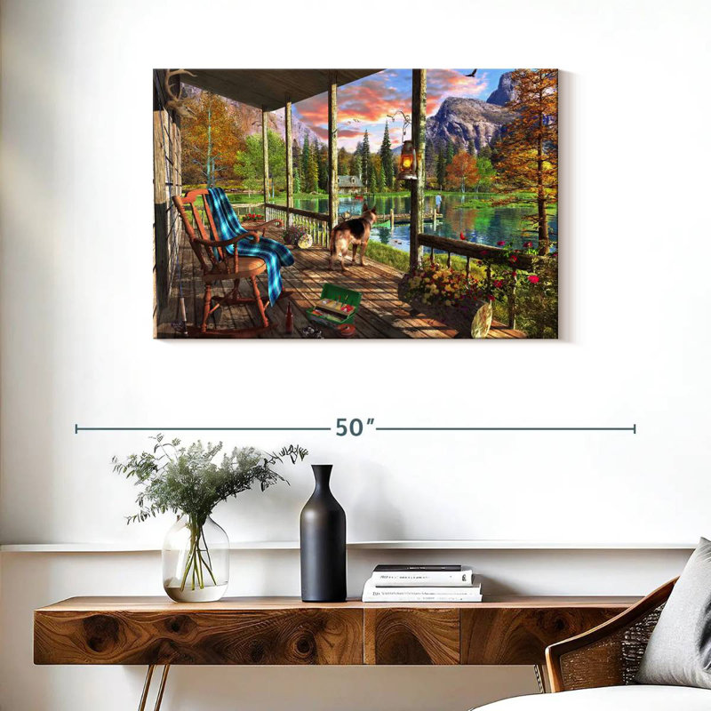 Mountain Cabin Home, H 24 po x l 36 po