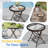 Hicham 17.7 L x 17.7 W Folded Outdoor Side Table with Glass Round Top-860741551-838657391