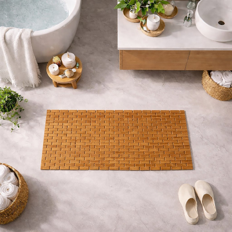 Non-Slip Bath Mat, Brown
