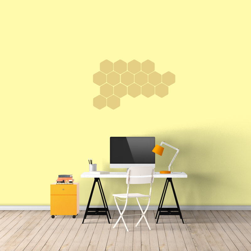 Adhésif décoratif en forme de nid d’abeille, Beige clair