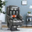 Heavy Duty Upholstered Power Lift Recliners With Massage, Modern Grey