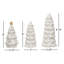 Arbres de Noël en grès avec galvanoplastie et DEL