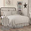 Couvre-lit / couvre-lit traditionnel réversible en coton bleu denim / blanc Hatteras-929360792