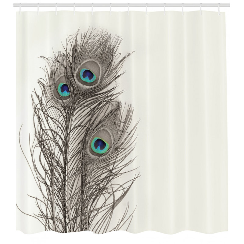 Shower Curtain with Hooks Included, 70" H x 69" W
