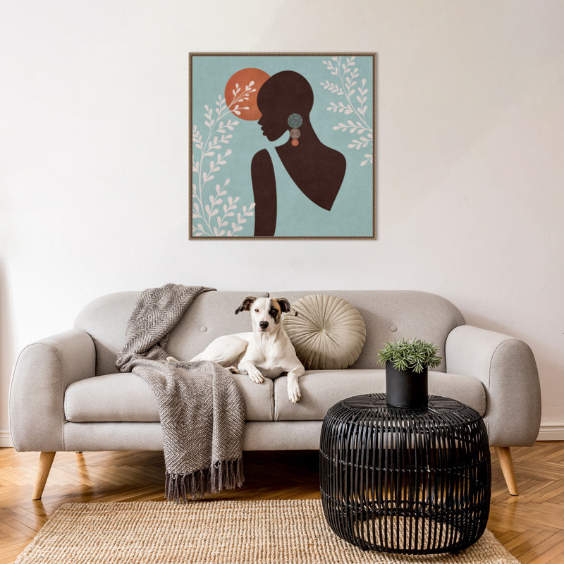 «African Woman 2» par Emel Tunaboylu, reproduction d'art sur toile encadrée, H 30 po x l 30 po