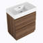 Meuble-lavabo 30 po avec lavabo simple, meuble-lavabo encastré moderne avec double tiroir, meuble-lavabo autoportant, bois d'ingénierie, brun-397549925-397549923