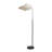 63" Kyoto Floor Lamp with Dimmer, Matte Black Finish, Handcrafted Linen-Cotton Shade, Black Marble Base, Modern Minimalist Standing Lamp for Living Room & Bedroom
