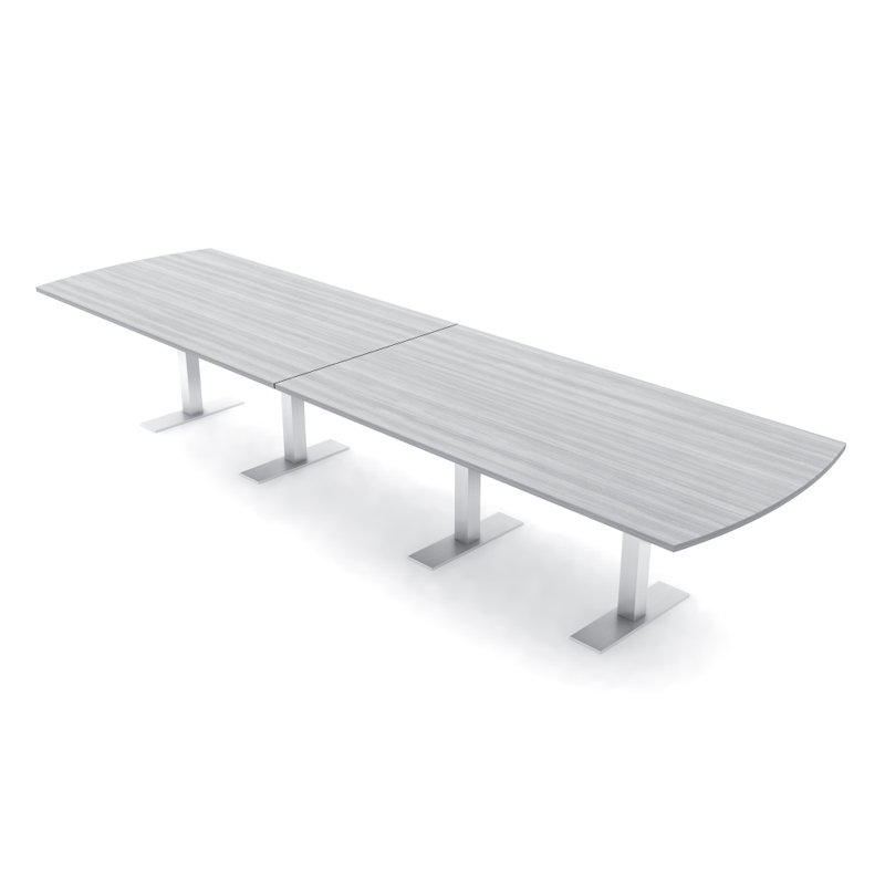Table de conférence Pavert Arc, Argent argent, Sel Lakeland, H 30 po x l 192 po x P 48 po