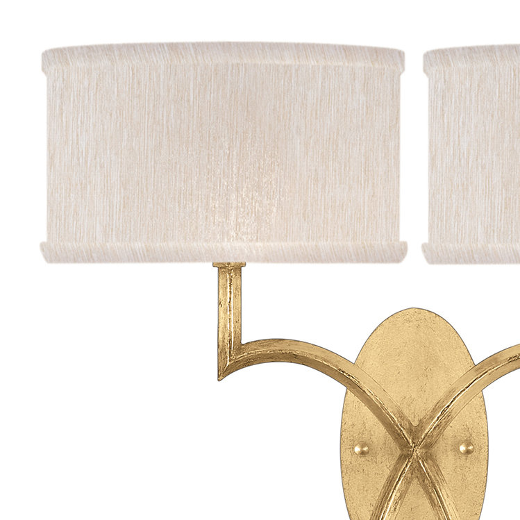 Allegretto Armed Sconce, Gold, Beige