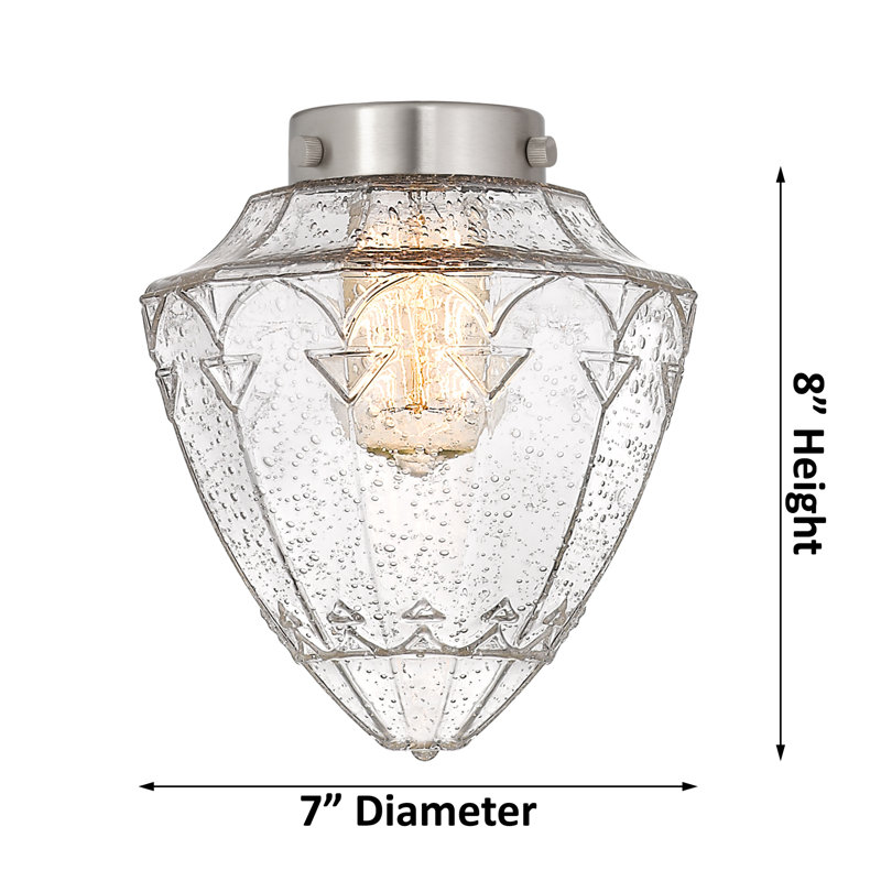 Luminaire suspendu simple en forme d'urne à 1 lumière Myland, H 12 po x l 7 po x P 7 po, Bullé, Cuivre antique