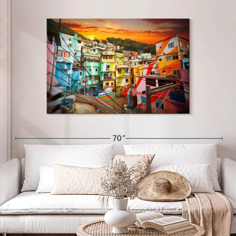 Nicci Favela, maisons au Brésil, H 32 po x l 48 po