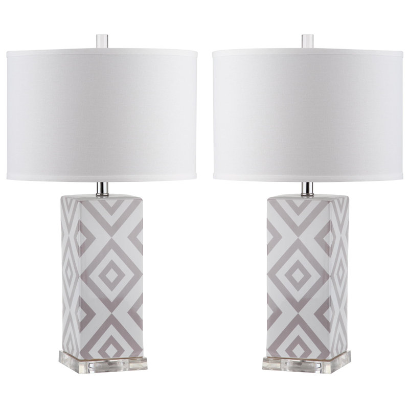 Dunton Ceramic Table Lamp, Grey