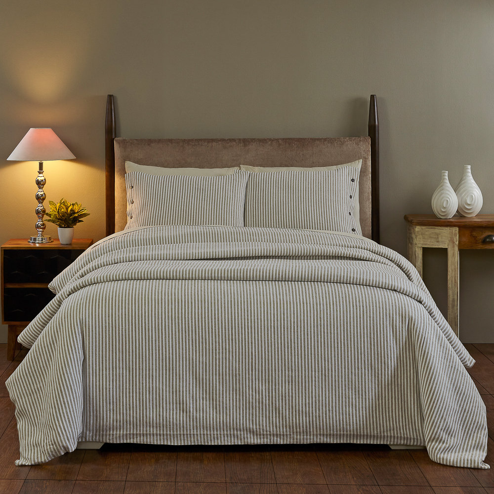 Mirissa Cotton Blend Percale Duvet Cover, King Duvet Cover