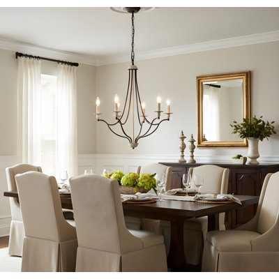 5-light Rustic French Country Candle-style Chandelier