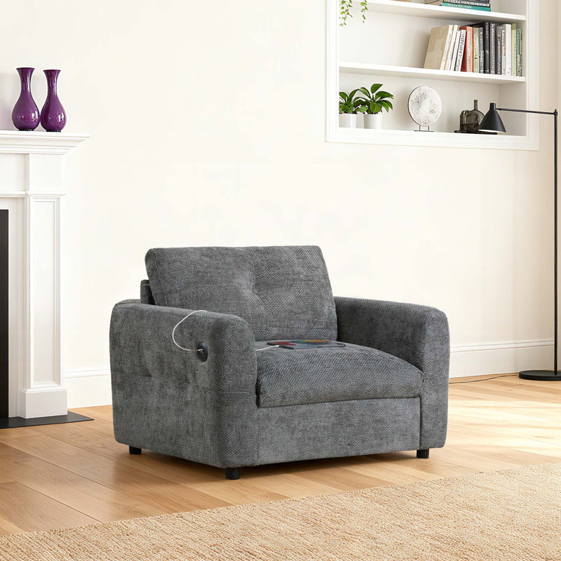 Canapé simple 42 po Chenille, Beige