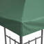 Toit de rechange vert pour gazebo à deux niveaux de 3 m x 3 m