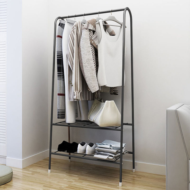 60cm Freestanding Metal Clothes Rail with Bottom Rack