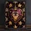 Art mural encadré noir "Mystical Heart & Eye" - décorations ornementales bohémiennes-903914855