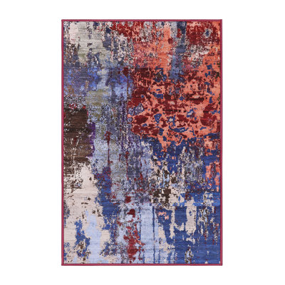 Tapis bleu / orange / beige Bunnlevel