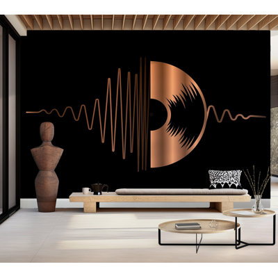 Premium Peel & Stick Wall Mural - Abstract Vinyl Record