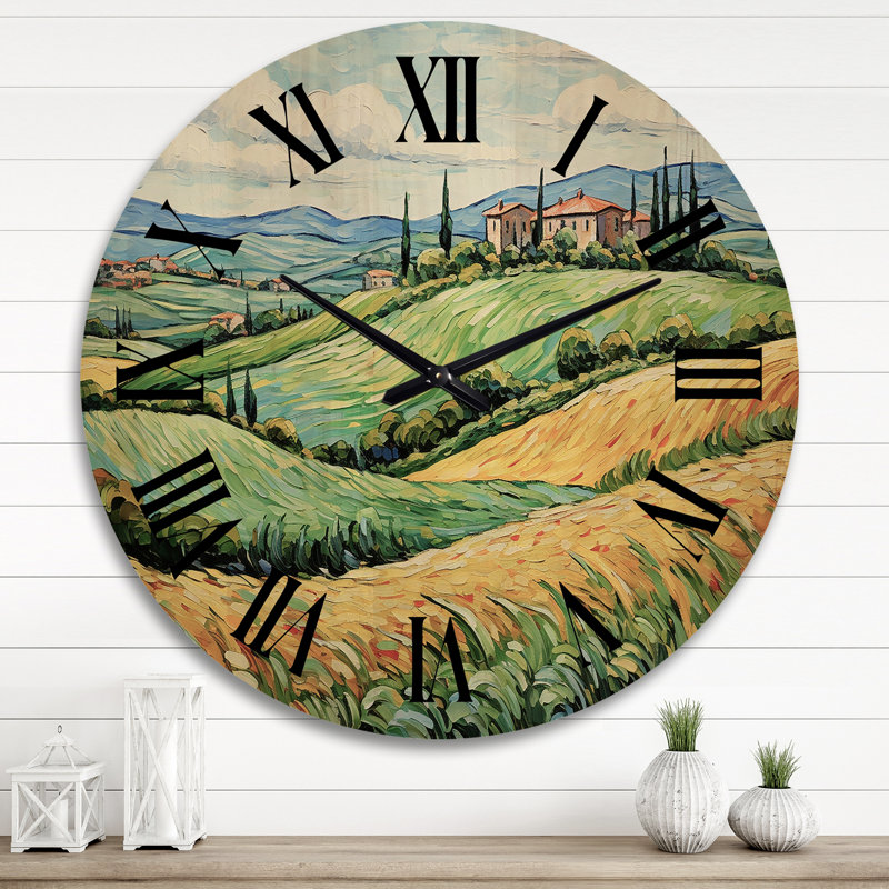 Horloge murale Vangogh Rolling Hills III - Vangogh, Très grand