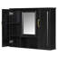 Armoire à pharmacie 36 po, armoire de rangement murale pour salle de bain, armoire murale moderne avec miroir, armoire à miroir avec 3 portes (meuble-lavabo non inclus)-1130648672