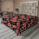 Drap plat à motif floral bohème Ambesonne