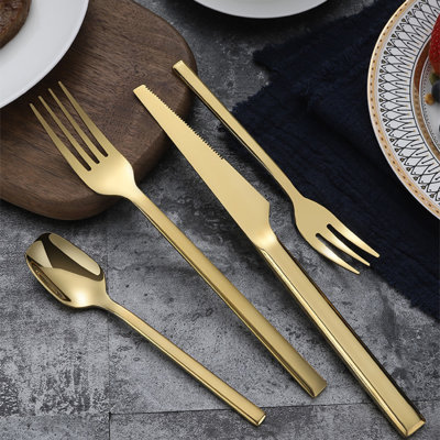 Mercer41 Gurempal Stainless Steel Flatware Set - Service for 4