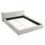 Grey Platform Bed For Queen Size, Upholstered With Curved Headboard, Strong Structure, No Box Spring, Modern Minimalist Bedroom Decor Size Decorative Support From Solid Frame, Bed, Centerpiece-1997477819
