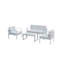 Ensemble de conversation et de détente d'extérieur en aluminium Pangea Home Aynura pour 10 personnes avec coussins – 6 chaises longues, 2 fauteuils, une causeuse et une table basse