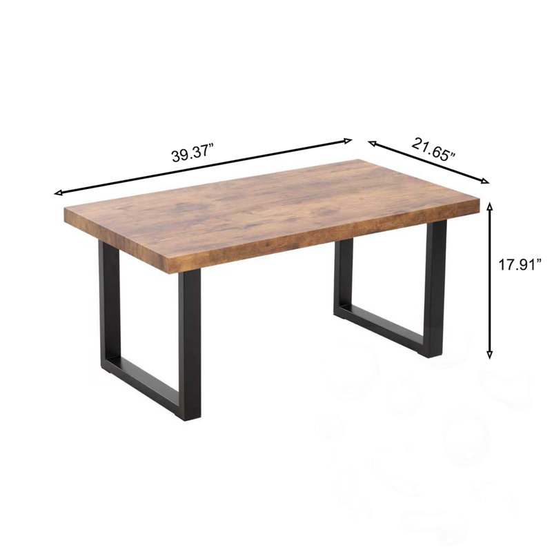 Table basse avec pieds en métal