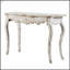Console 46 po Slimline Whitewash avec bords festonnés, parfaite pour le couloir et le salon