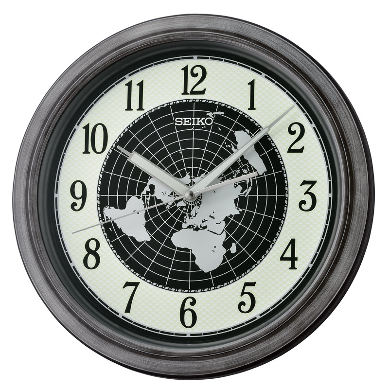 Horloge murale traditionnelle QXA825BLH, brun, Gris