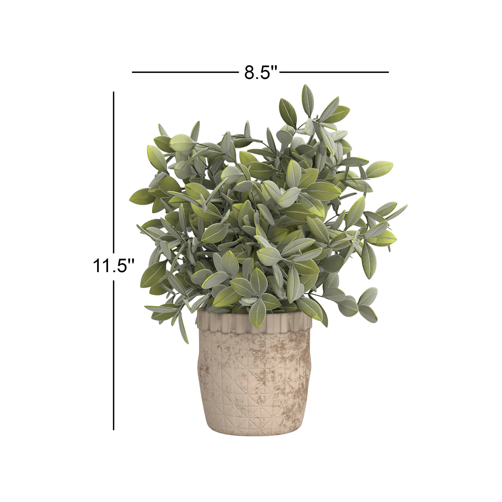 11.5'' Faux Eucalyptus Plant in Ceramic Pot