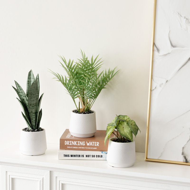 Indoor Artificial Fuax Fake Greenery Plants Set	