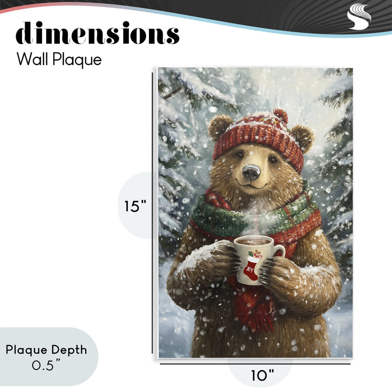 Plaque murale Christmas Christmas, par Tina LeCour, H 15 po x l 10 po