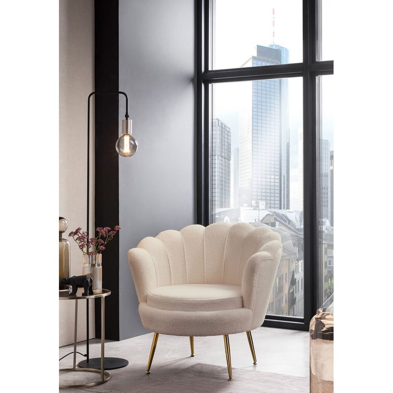 Beltrami Upholstered Barrel Chair, Beige