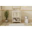 Meuble-lavabo de luxe moderne de 24 po avec lavabo en céramique, meuble de salle de bain avec tablette ouverte et rangement fermé-125847753