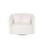 Fauteuil d'appoint pivotant en sherpa blanc Rory