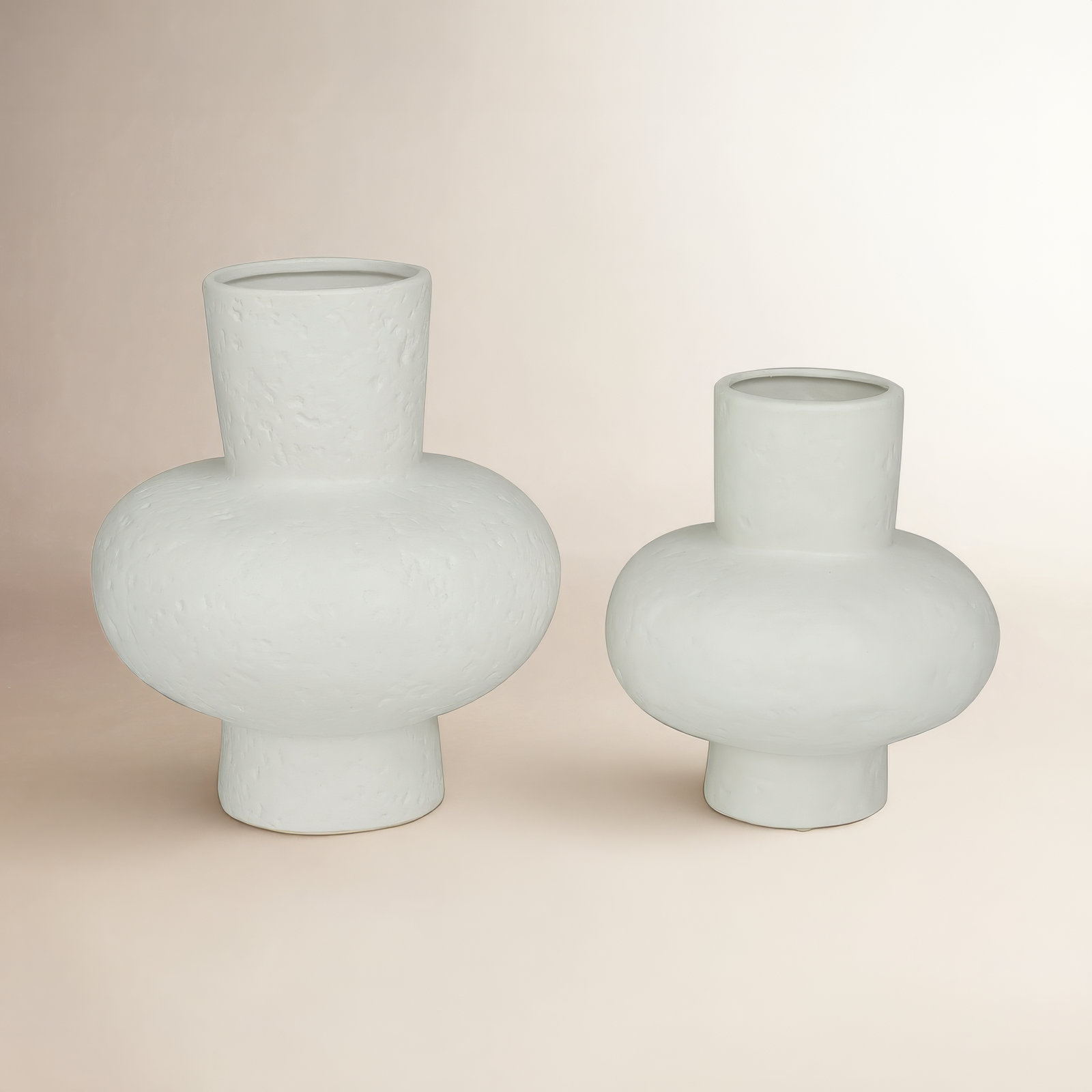 Ardi 10.95'' Stoneware Table Vase, White