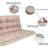 Outdoor Porch Swing Cushions With Backrest – 2/3 Seater, Waterproof & Thickened