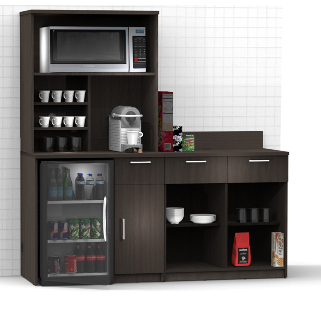 Coffee Kitchen Staff Break Room 75" H x 72" W x 24" D  Breaktime Finish: Espresso
