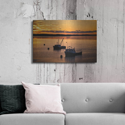 Mur en métal «Sunset At Anchor» par Rick Berk